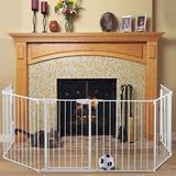 Jaxpety 6-Panel Folding Baby Gate Dog Gate Playpen Safety Fence Metal in Black | 29 H x 132 W x 0.59 D in | Wayfair HG61W1343