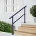 CR Home Hand Rails for Outdoor Steps, Step Handrail for Porch Railing, Deck Railing, & Balcony Railing Metal in White | 36 H x 55 W x 4 D in | Wayfair