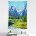 East Urban Home Ambesonne Landscape Tapestry King Size, Grand Teton National Park Snowy Peak Mountains Nature Scene Picture | 45 H x 30 W in | Wayfair