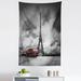 East Urban Home Ambesonne Eiffel Tower Tapestry, Image Of Eiffel Tower Paris France Vintage Car Street Dark Clouds | 45 H x 30 W in | Wayfair