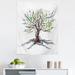 East Urban Home Ambesonne Music Tapestry Twin Size, Musical Tree Autumnal Clef Trunk Swirl Nature Illustration Leaves Creative Design | Wayfair