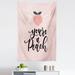 East Urban Home Ambesonne Fruit Tapestry King Size, You're A Peach Typography & Leaves Healthy Food In Pastel Tones | 45 H x 30 W in | Wayfair