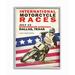 Stupell Industries American Motor Racing Sports Bike Vintage Poster by Design By Ziwei Li - Graphic Art Print in Brown | Wayfair ab-019_gff_16x20