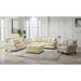 Red Barrel Studio® Emerald Home Jaciel Saxon Beige 91" Sofa w/ Rolled Arms, Nail Head Trim, & Wood Legs Polyester in Brown | Wayfair