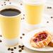 Restaurantware 20 Oz Light Paper Coffee Cup - Ripple Wall - 3 1/2" X 3 1/2" X 6 1/4" - 250 Count Box in Yellow | Wayfair RWA0779LY