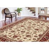 White 27 x 0.39 in Area Rug - Astoria Grand Clarence Oriental Beige Area Rug - Beige/Red, Polypropylene | 27 W x 0.39 D in | Wayfair