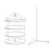 Charlton Home® Izumi Rotating Standing Jewelry Stand Metal in White | 18.75 H x 10.9 W x 7 D in | Wayfair 7634965C9E98465EB39640C8CD2648D1
