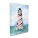 Stupell Industries Nautical Holiday Lighthouse Christmas Candy Cane Stripes - Graphic Art Print Canvas/Metal | 40 H x 30 W x 1.5 D in | Wayfair