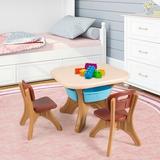 Zoomie Kids Ramiro Kids Square Table & Chair Set Plastic in Brown | 20 H x 27 W in | Wayfair F8302D332D024B078463908D779E31C0