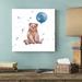 Redwood Rover Festive Bear Blue Sq by - Wrapped Canvas Painting Canvas in Blue/Brown | 20 H x 20 W x 1.25 D in | Wayfair
