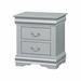Darby Home Co Toulouse 2 - Drawer Solid Wood Nightstand in Gray Wood in Brown/Gray | 24 H x 16 W x 22 D in | Wayfair