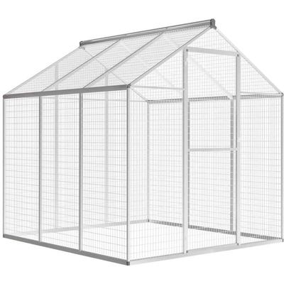 Außenvoliere Aluminium 183x178x194 cm vidaXL