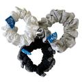 Refried Apparel Carolina Panthers Sustainable Upcycled 3-Pack Scrunchie Set