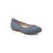 Wide Width Women's Clara Flat by Cliffs in Dark Blue (Size 8 W)