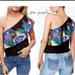 Free People Tops | Free People Annka Bubble Top One Shoulder Sz S | Color: Black | Size: S