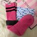 Pink Victoria's Secret Other | Brand New Victoria’s Secret Pink Socks | Color: Black/Pink | Size: Os