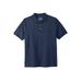 Men's Big & Tall Shrink-Less™ Pocket Piqué Polo Shirt by Liberty Blues in Heather Navy (Size 5XL)