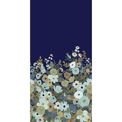 Rifle Paper Co. Floral Pop Mural Wallpaper - Navy - Ballard Designs