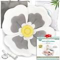 Organic Baby Bath Flower For Infants -Warm & Cozy Bamboo Flower Bath Baby will love -Blooming Baby Bath Flower Fits Bathtub Sink Tub -Supports Newborns- Lotus Flower Baby Bath Mat & Travel Bag 0-2yrs+