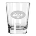 New York Jets 15oz. Personalized Double Old Fashion Etched Glass