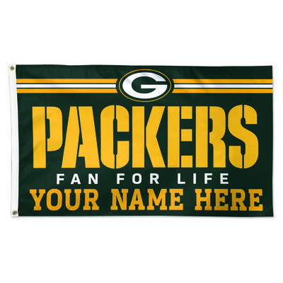 WinCraft Green Bay Packers 3' x 5' One-Sided Deluxe Personalized Flag