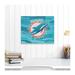 Miami Dolphins 16" x 20" Embellished Giclee Print by Charlie Turano III