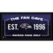 Baltimore Ravens Framed 10" x 20" Fan Cave Collage