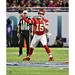 Patrick Mahomes Kansas City Chiefs Unsigned Super Bowl LIV Throwing Vertical Photograph