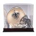 New Orleans Saints Super Bowl XLIV Champions Mahogany Helmet Logo Display Case