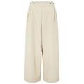 Monsoon Ladies Cropped Trousers in Linen Blend Womens Size Medium - Natural Casual Pants