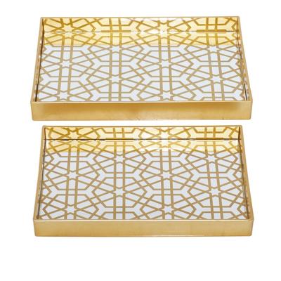 Juniper + Ivory Set of 2 14 In., 16 In. Glam Tray ...