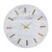 Juniper + Ivory 15 In. x 15 In. Contemporary Wall Clock White Marble - Juniper + Ivory 67837