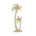 Juniper + Ivory 16 In. x 7 In. Coastal Palm Tree Sculpture Gold Polyresin - Juniper + Ivory 94143