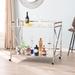 Maxton Gold Bar Cart by SEI Furniture in Silver