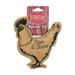 Natural Leather Chicken Dog Toy, 8 IN, Brown