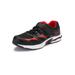 Extra Wide Width Men's KingSize No-Tie Sneakers by KingSize in Jet Black Blaze Red (Size 13 EW)