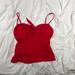 Brandy Melville Tops | Brandy Melville- Cherry Bomb Tank Top | Color: Red | Size: S