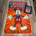 Disney Accents | Disney Parks Exclusive Mickey Mouse Throw Blanket | Color: Blue/Orange | Size: Os