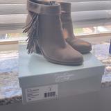 Jessica Simpson Shoes | Jessica Simpson Callaghan Brindle Tassle Booties | Color: Cream/Tan | Size: 9