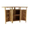 Juniper + Ivory 41 In. x 70 In. Traditional Outdoor Bar Brown Teak wood - Juniper + Ivory 77846