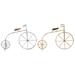 Juniper + Ivory Set of 2 16 In. x 11 In. Silver Contemporary Bicycle Sculpture Metal - Juniper + Ivory 79649