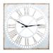 Juniper + Ivory 36 In. x 36 In. Farmhouse Wall Clock Grey Metal - Juniper + Ivory 55509