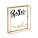 Juniper + Ivory Grayson Lane 10 In. x 10 In. Contemporary Decorative Signs Gold Metal - Juniper + Ivory 39717
