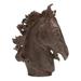 Juniper + Ivory 25 In. x 22 In. Traditional Sculpture Brown Polystone Horse - Juniper + Ivory 44678