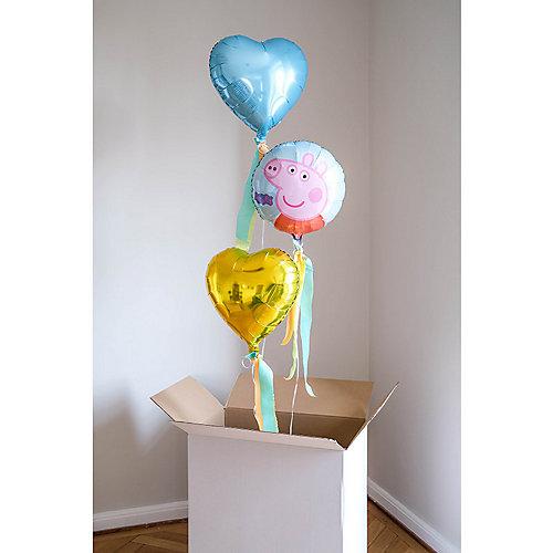 Peppa Wutz Ballongrüße - Befüllte Heliumballons hellblau
