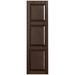 Alpha Shutters Custom Three Panel Cottage-Style Raised Panel Vinyl Shutters Pair in Brown | 60 H x 15 W x 0.125 D in | Wayfair R315060035