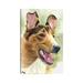 East Urban Home Woof to Watch - Smooth Coat Collie by Judith Stein - Wrapped Canvas Painting Print Canvas | 18 H x 12 W x 1.5 D in | Wayfair