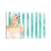 East Urban Home Bathing Beauty on Teal Towel by Jen Bucheli - Wrapped Canvas Graphic Art Print Canvas | 8 H x 12 W x 0.75 D in | Wayfair