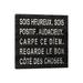 East Urban Home Think Happy French by Sd Graphics Studio - Wrapped Canvas Textual Art Print Canvas in Black/Gray/White | Wayfair