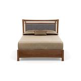 Copeland Furniture Monterey Solid Wood Bed Wood and /Upholstered/Polyester/Genuine Leather in Black/Brown | 76.25 W x 88 D in | Wayfair